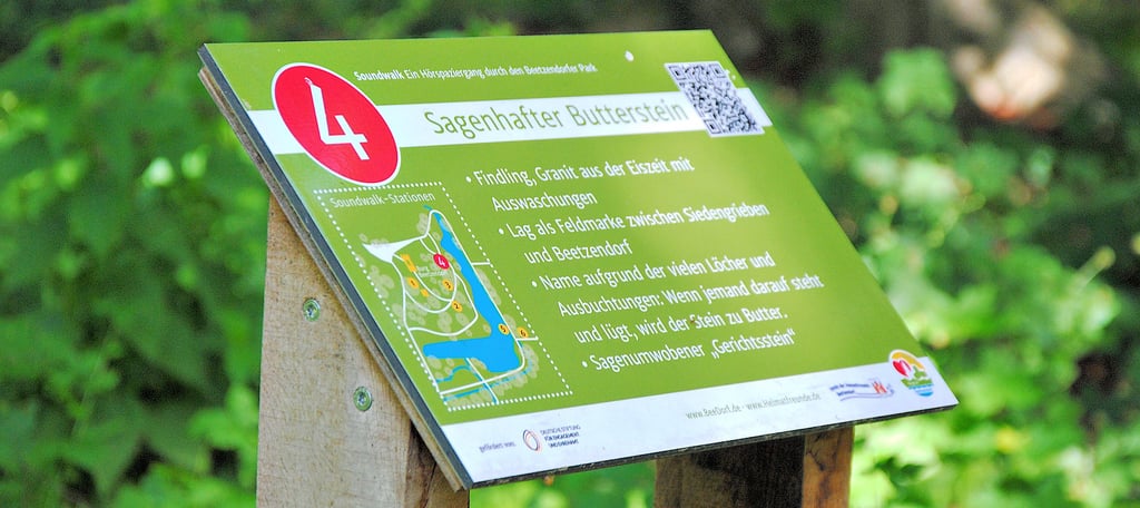 Vorbild für die Ortsteil-QR-Aktion ist der Soundwalk im Beetzendorfer Park. Dort können seit vorigem Jahr an verschiedenen Stationen Informationen über das Smartphone abgerufen werden.