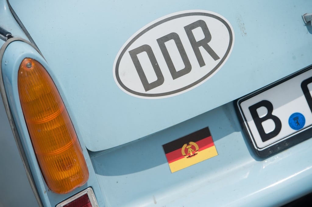 Ein Trabant aus der DDR beim Ostblock-Fahrzeugtreffen in Pütnitz.