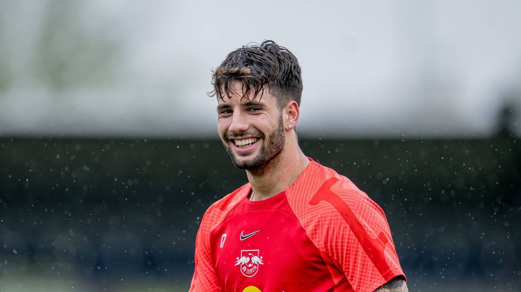 Dominik Szoboszlai beim Training von RB Leipzig.