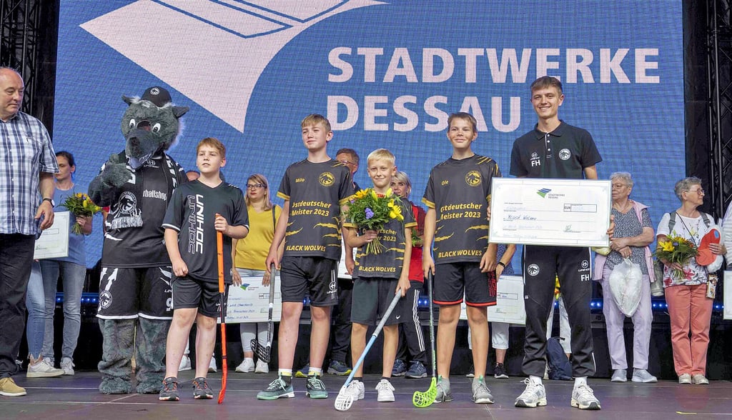 Erstmals wurden die Vereinshelden beim Dessauer Stadtfest auf der DVV-Bühne gekürt. In diesem Jahr konnten sich die Black Wolves über den Sieg freuen.