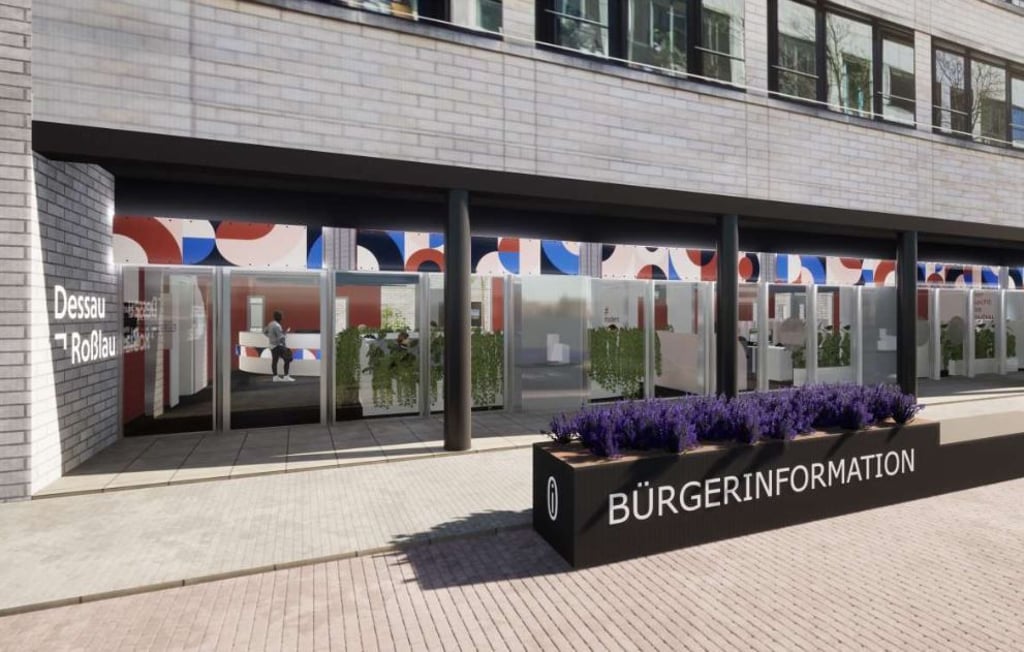 So soll das neue Bürgerbüro in Dessau asussehen. Doch genutzt werden kann es nicht vor Anfang nächsten Jahres.