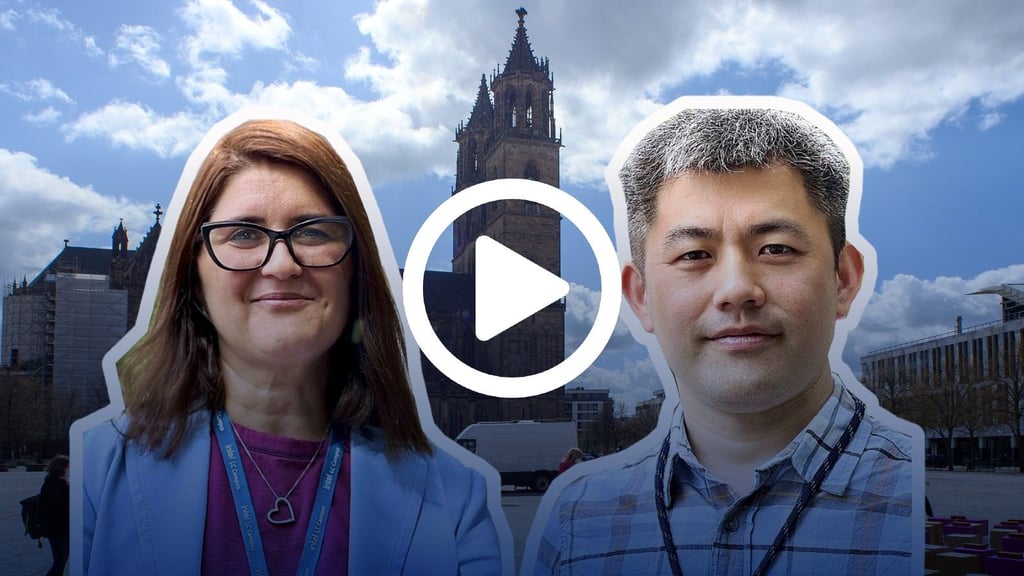 Sharon Zafrir, Leiterin der Programmabteilung, und Bauprojektingenieur Wen-Chi Liu sind für Intel bereits nach Magdeburg gezogen.