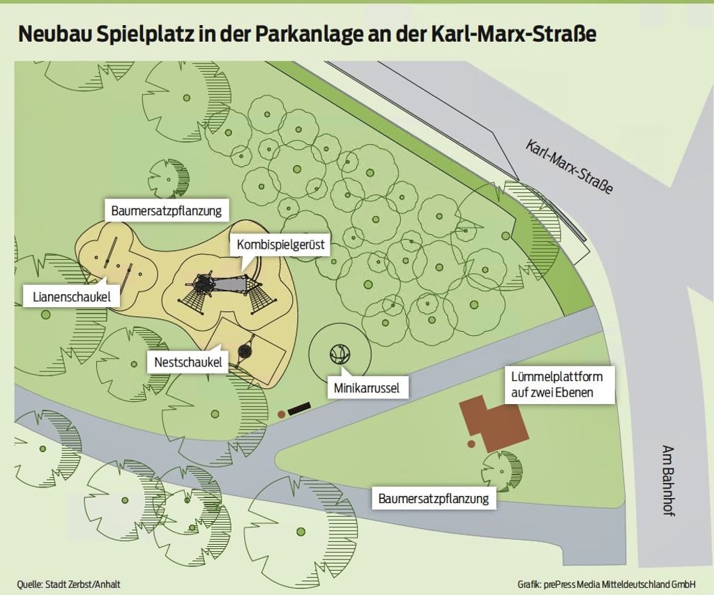 So soll der neue Spielplatz im Park an der Karl-Marx-Straße aussehen.