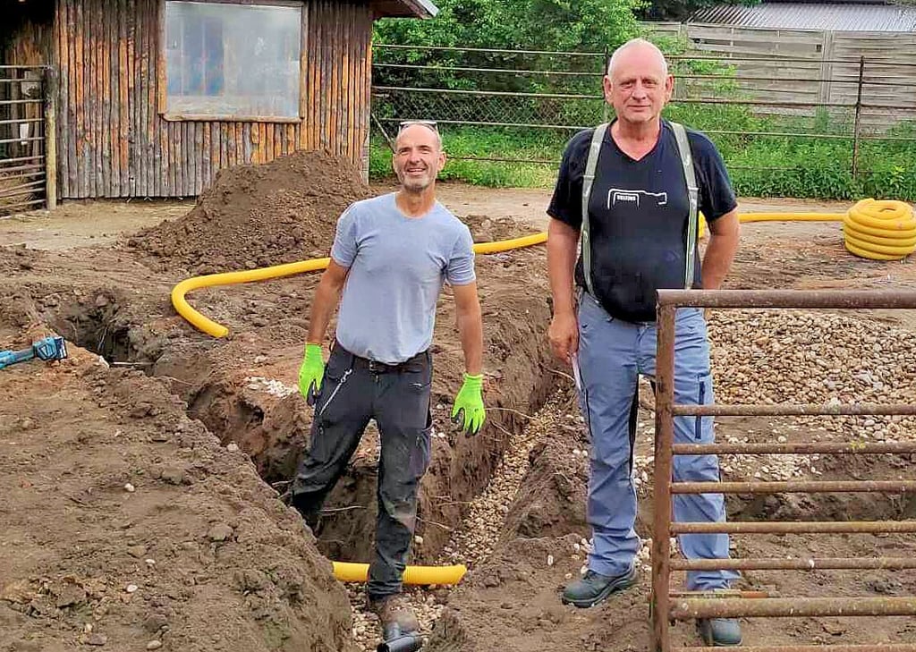 Mario Bruchmüller und Moritz Schwerin packten mit an.