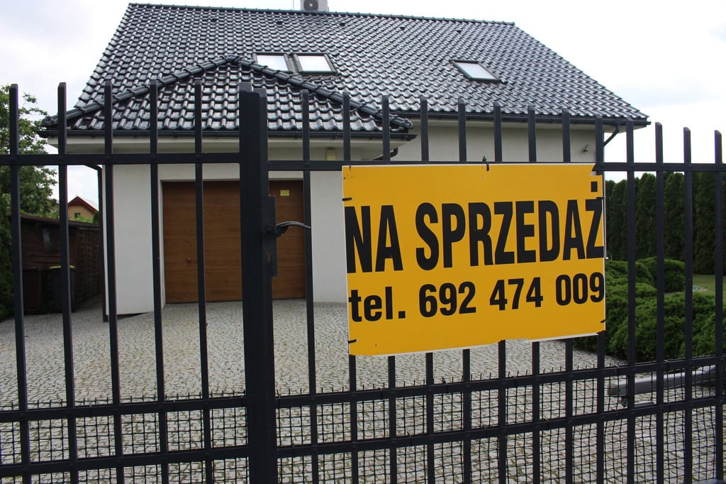 Ein zum Verkauf stehendes Haus in der polnischen Ortschaft Kunowice.