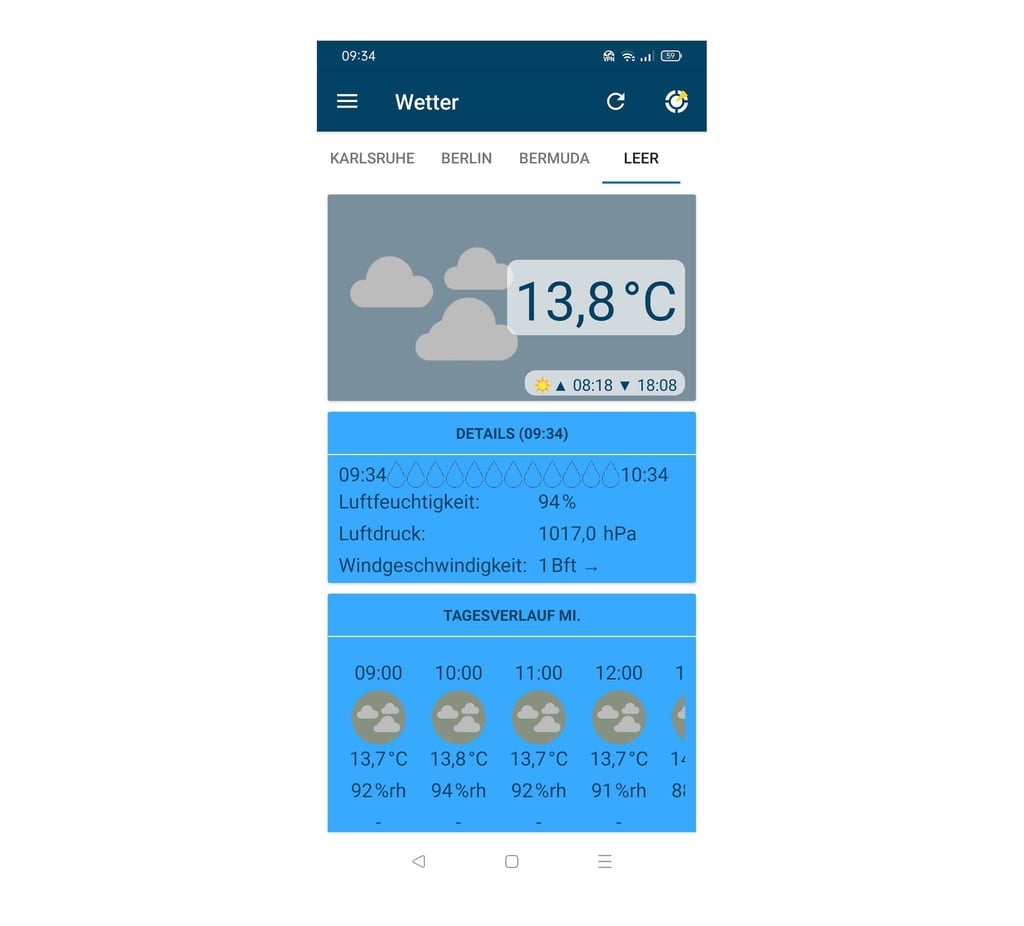 Trübe-Tassen-Wetter in Ostfriesland: Alles, was man zur Wetterlage und zur Vorhersage wissen muss, präsentiert die App auf einen Blick.