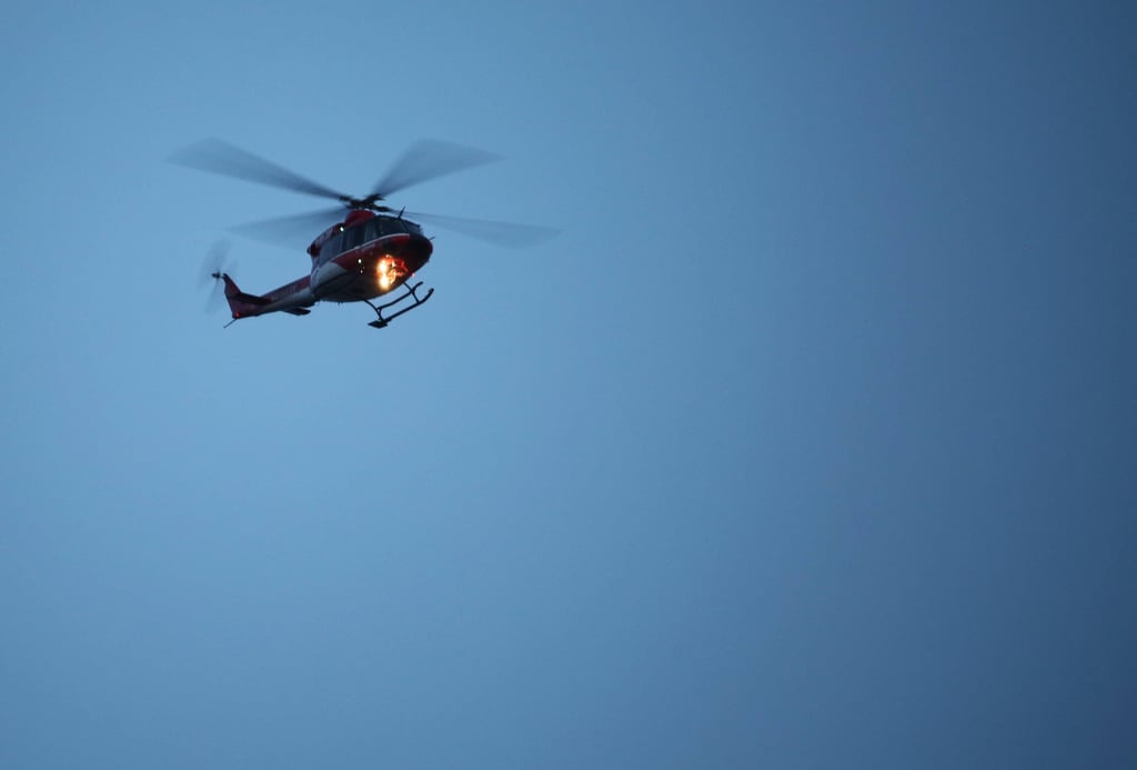 Ein Polizeihubschrauber kam in Bitterfeld zum Einsatz.