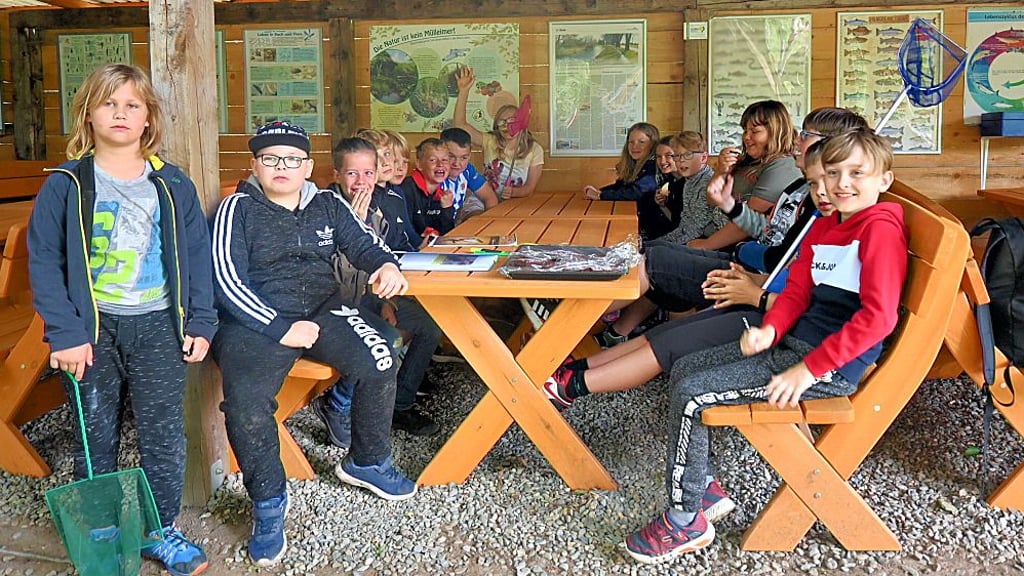 Sie gehörten vor zwei Jahren zu den ersten Schülern, die das Grüne Klassenzimmer nutzten. Nun kamen sie noch einmal zurück.