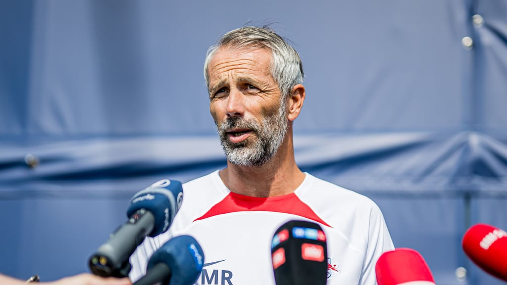Marco Rose beim Trainingsauftakt von RB Leipzig.