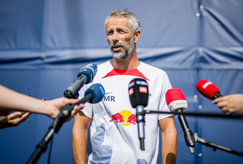 Marco Rose beim Trainingsauftakt von RB Leipzig.