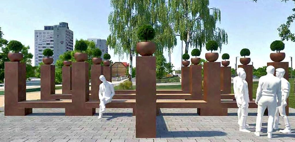 Das Denkmal Magdeburger Recht, das von Claus Bury entworfen wurde, soll am Strombrückenzug aufgestellt werden.