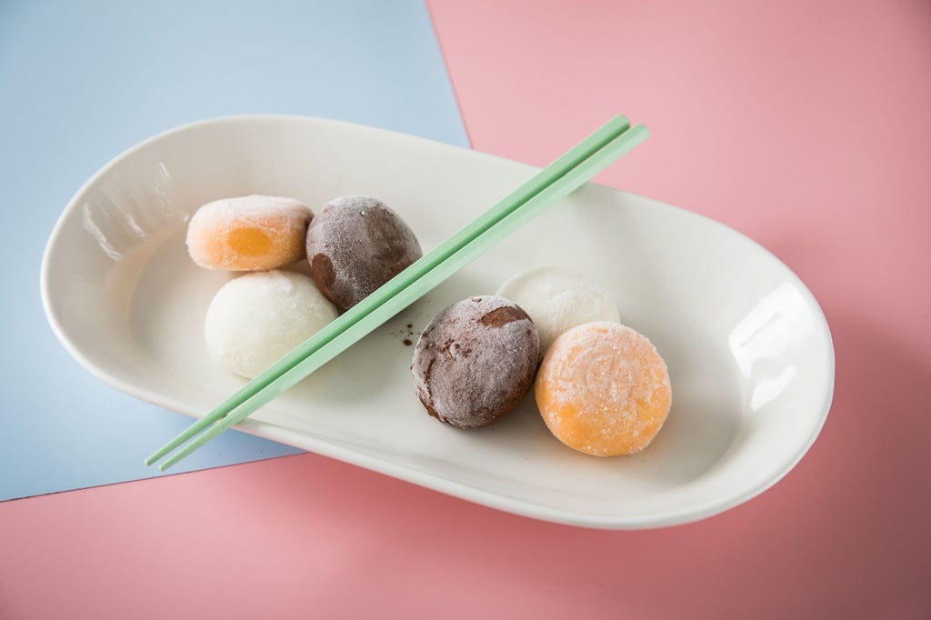 Mochi-Eis: Die japanische Süßigkeit besteht aus Eiscreme, umhüllt von einem klebrigen Teig aus Reismehl.