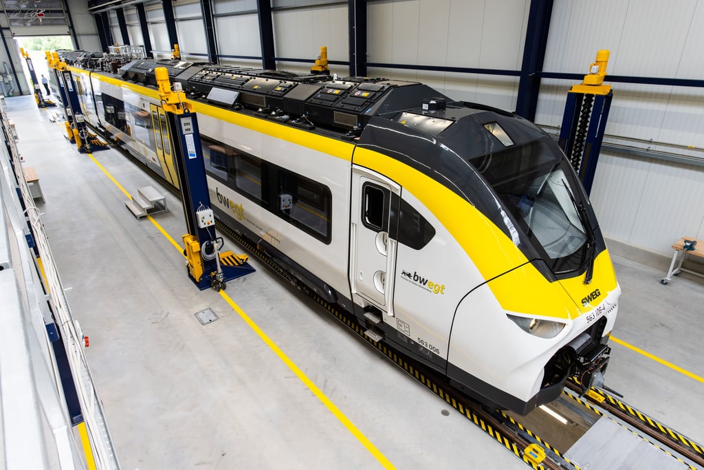Solche Triebwagenzüge vom Typ Mireo des Herstellers Siemens werden wohl bald auch in Halle fahren.