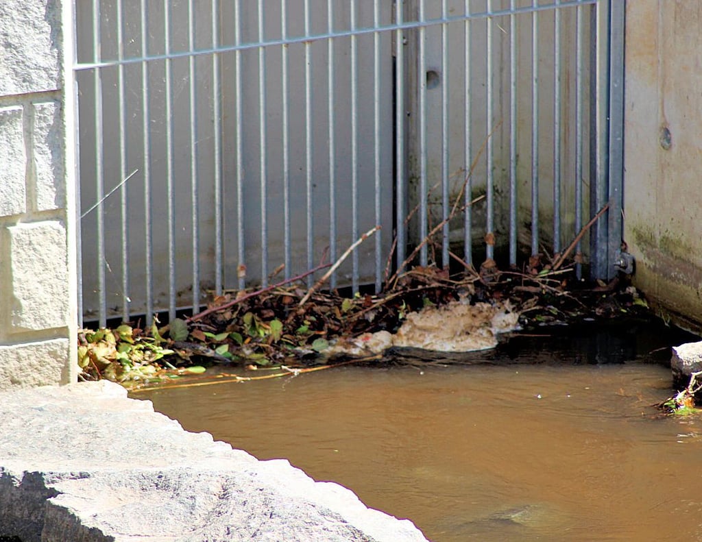 Dieser Einlauf an der Furt-Brücke regelt den Zufluss von Ilsewasser in den Veckenstedter Ortskern. Nach der Havarie blieb er geöffnet.