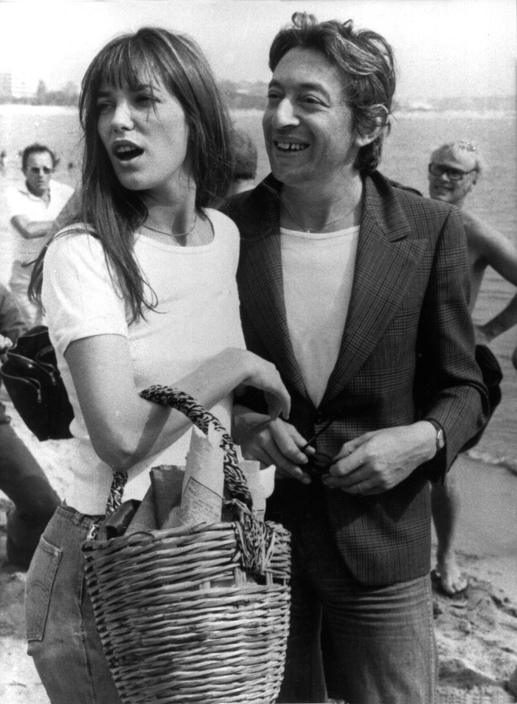 Jane Birkin und ihr damaliger Partner Serge Gainsbourg (1974).