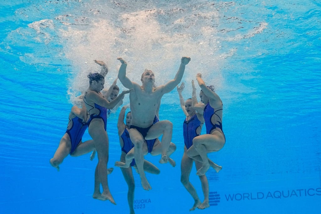Das deutsche Synchron-Team um Frithjof Seidel (M) wurde in Japan Neunter.