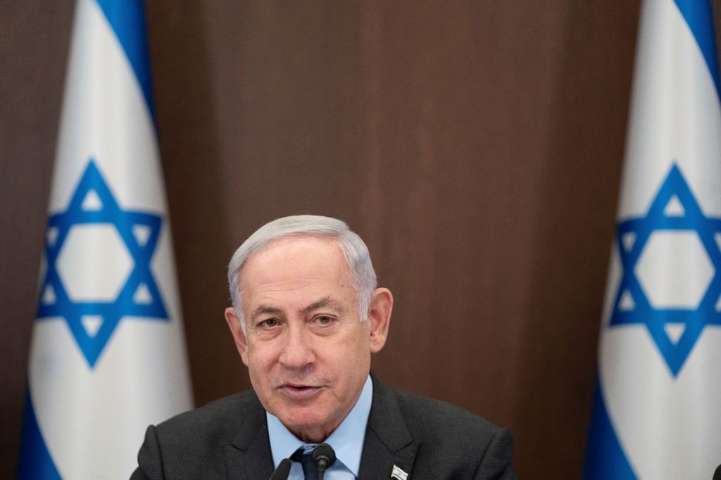 Israels Ministerpräsident Benjamin Netanjahu leitet eine Kabinettssitzung.