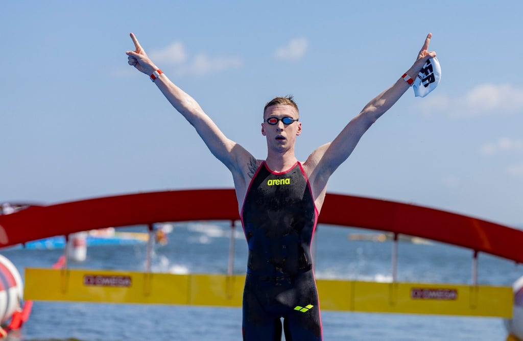 Siegte im Rennen über fünf Kilometer und holt damit WM-Gold: Florian Wellbrock.
