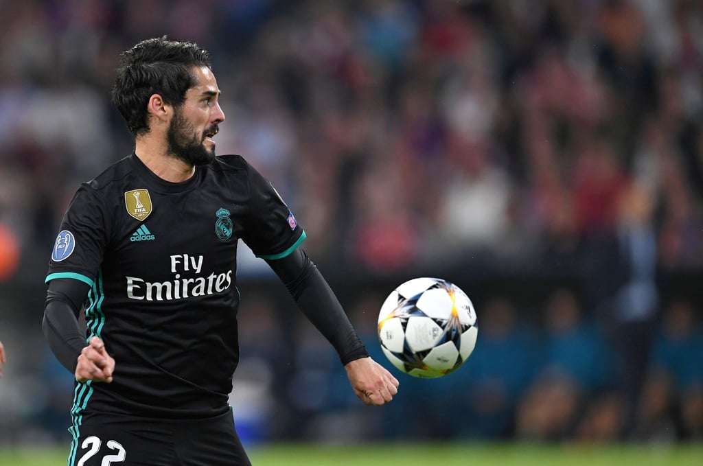 Isco von Real Madrid in Aktion während des Halbfinal-Hinspiels der UEFA Champions League zwischen Bayern München und Real Madrid.
