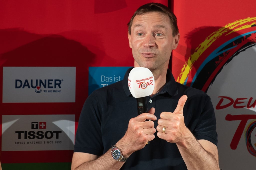 Der ehemalige Radprofi Jens Voigt bei einem Event in Frankfurt/Main.