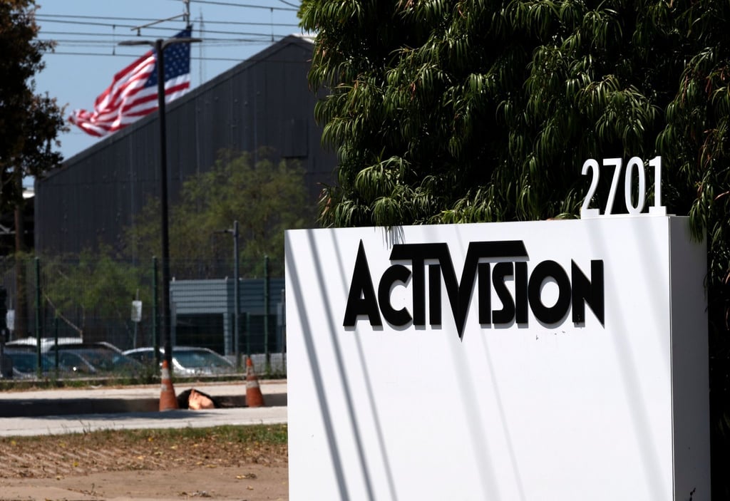 Vor dem Activision-Gebäude in Santa Monica, Kalifornien. Microsoft kommt dem Kauf des Videospiele-Riesen Activision Blizzard immer näher.