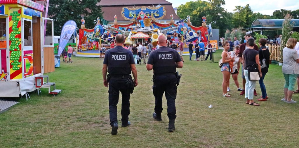 Regekmäßige Streifengänge gehören üblicherweise zum Sicherheitskonzept des Heimatfestes.