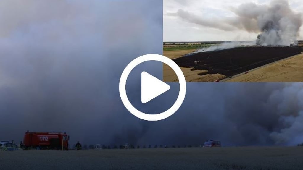 Großer Feldbrand am Mittwoch bei Goddul.