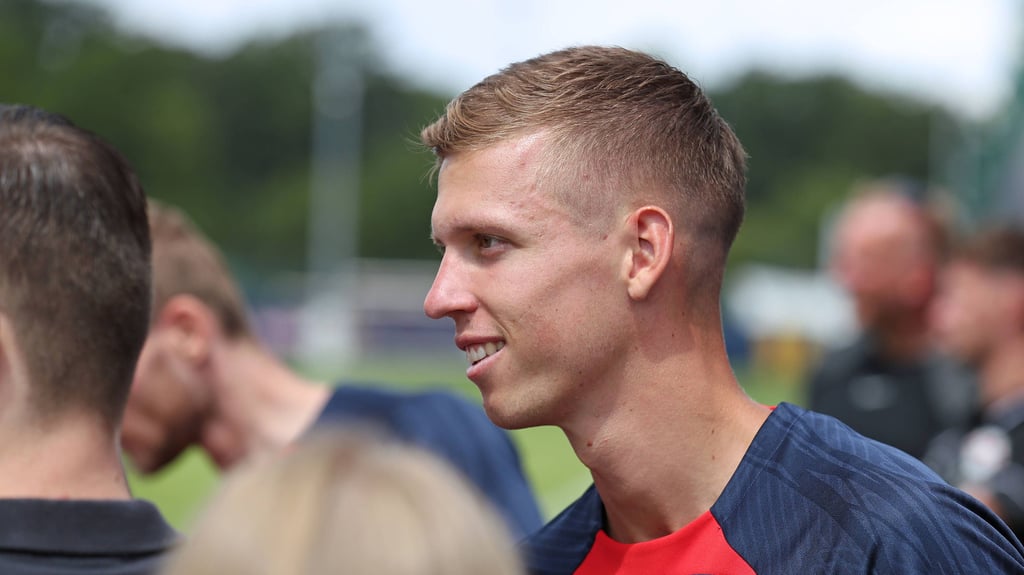Dani Olmo wird womöglich von Manchester City umworben.