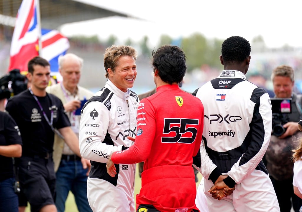 Der Formel-1-Film mit Brad Pitt (l) wird auch in Ungarn weitergedreht.