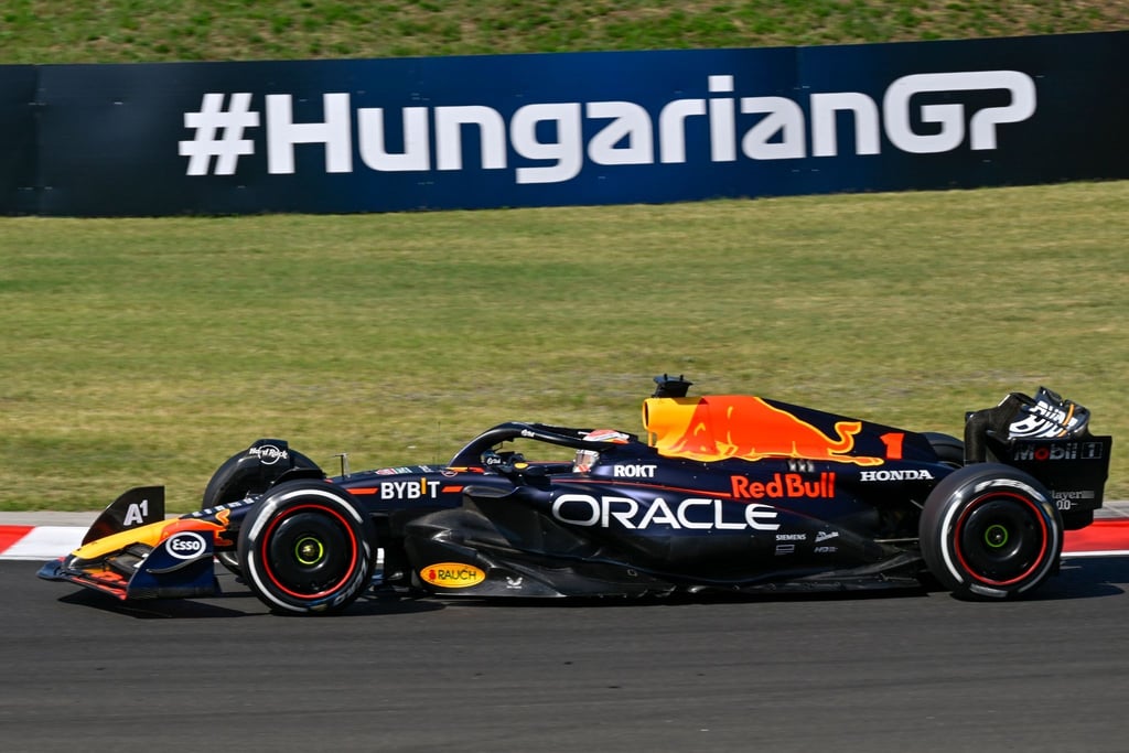Formel-1-Titelverteidiger Max Verstappen vom Team Red Bull beim Grand Prix von Ungarn.