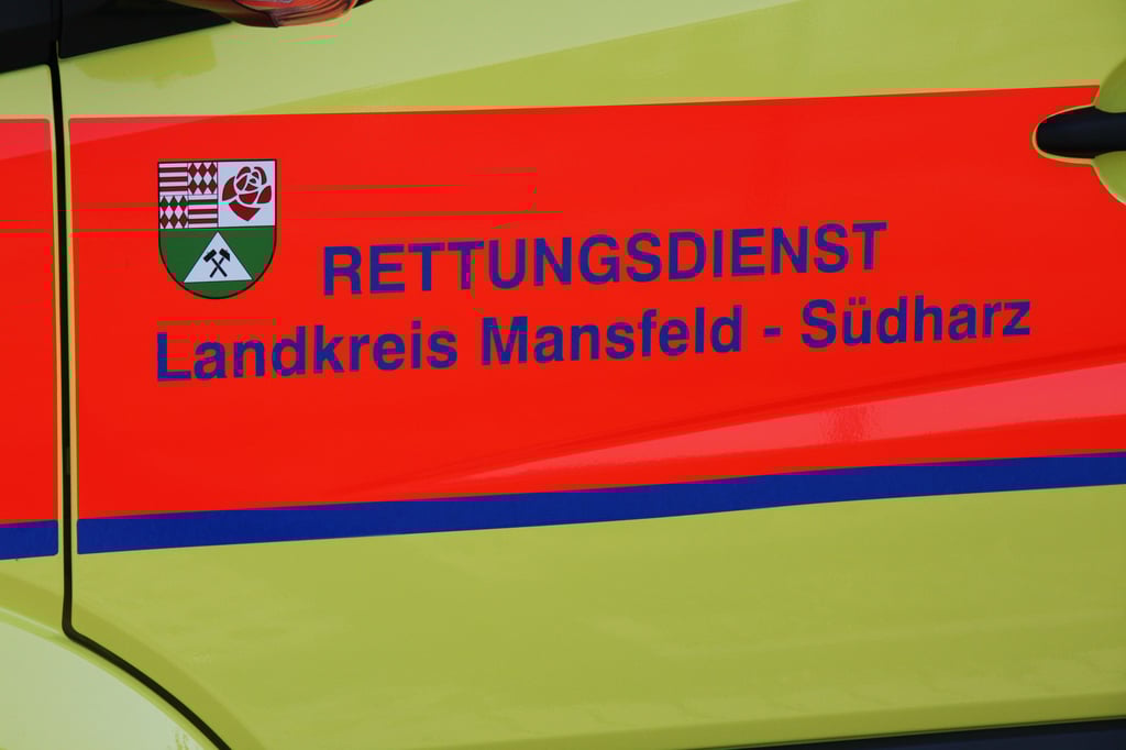 Ein Rettungswagen des Eigenbetriebs Rettungsdienst Mansfeld-Südharz.