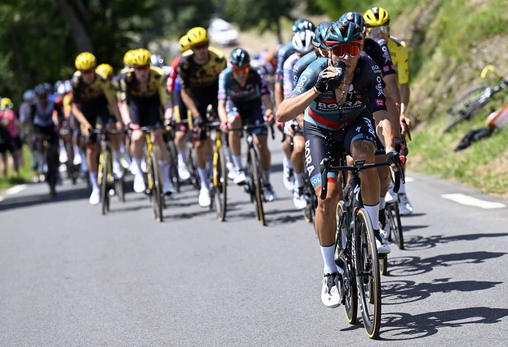 Jordi Meeus aus Belgien vom Team Bora-Hansgrohe in Aktion.