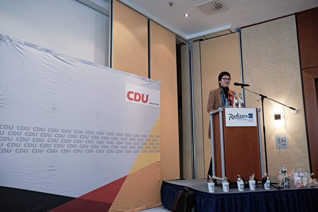 CDU-Kreisvositzende Christiana Nöthen beim einem Neujahrsempfang ihrer Partei.