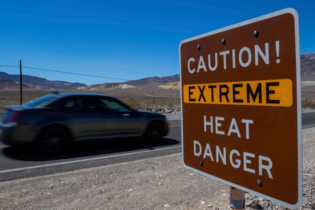 „Die Welt sitzt auf einem heißen Stuhl“, meint UN-Generalsekretär António Guterres. Hier ein Warnschild im Death Valley National Park in Kalifornien.