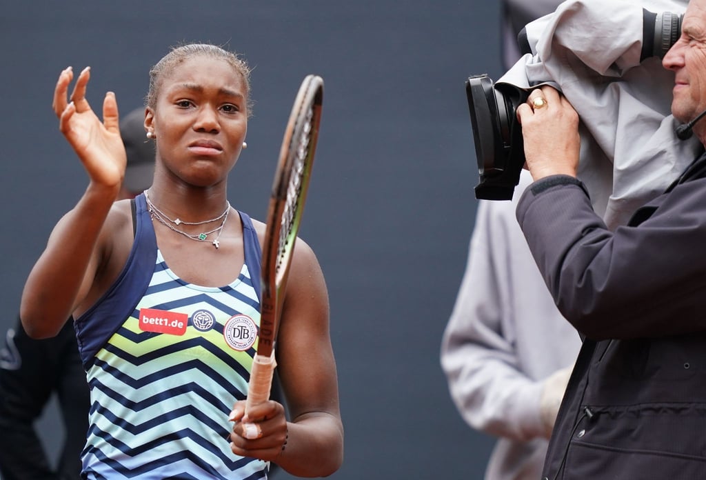 Noma Noha Akugue hatte nach ihrem überraschenden Erfolg Tränen in den Augen.