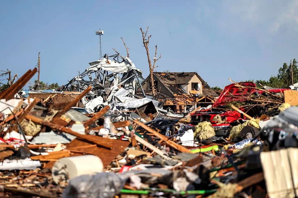 Ein Tornado hat in Perryton im US-Bundesstaat Texas im Juni schwere Schäden verursacht.