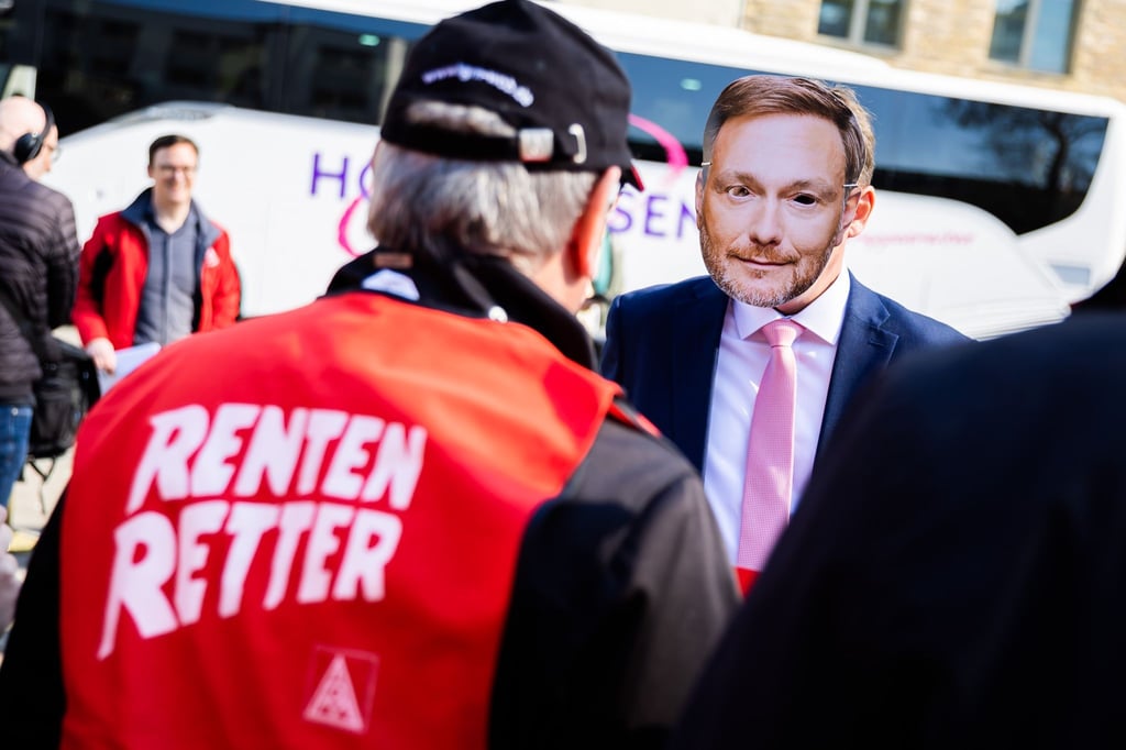 Protestveranstaltung der IG Metall gegen die „Aktienrente“ in Berlin (Archivbild).