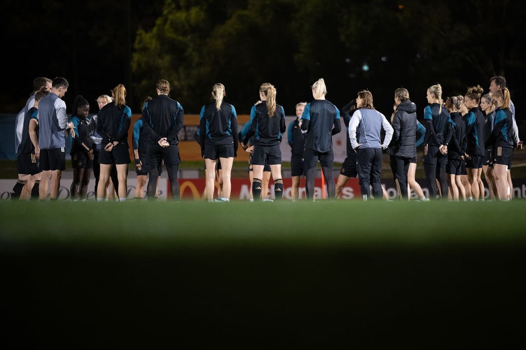 Die DFB-Spielerinnen beim Abschlusstraining.