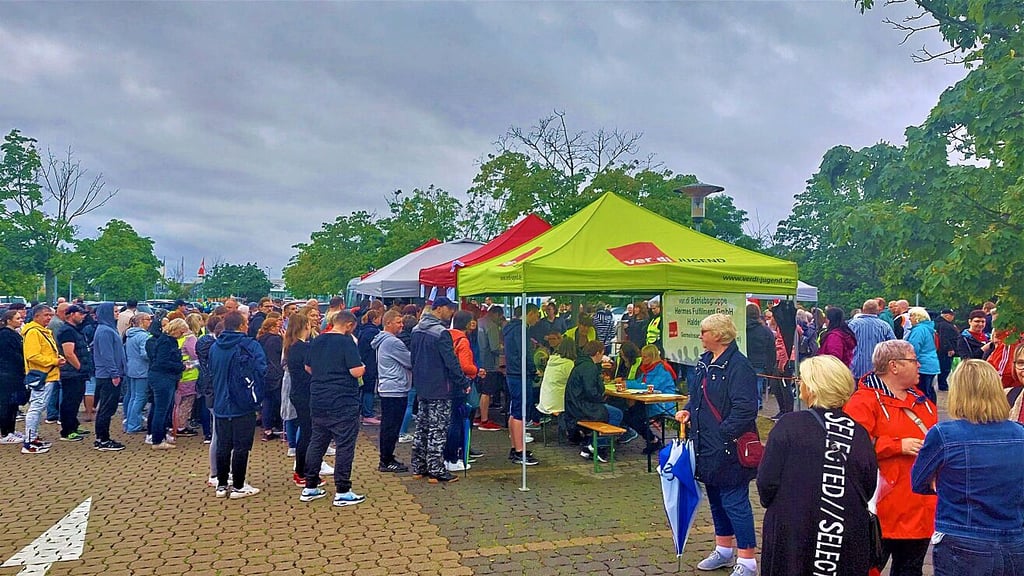 Eine Woche lange wurde an den beiden Hermes-Standorten in Haldensleben gestreikt.