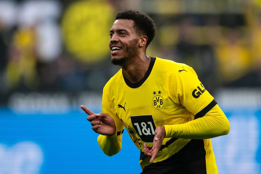 Dortmunds Felix Nmecha beim Torjubel.