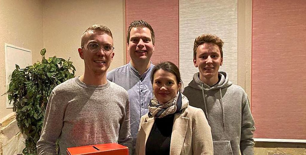 Neuer Vorstand des SPD-Ortsvereins: Jonas Samsel (v.l.), Nico Henning, Annemarie Voß, Simon Reidenbach.