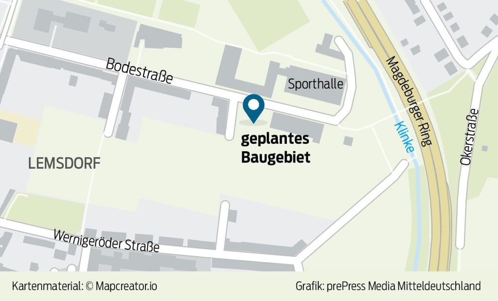 Gebaut werden soll im Bereich der Bodestraße in Magdeburg-Lemsdorf.