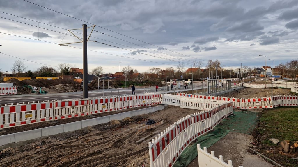 Baustelle auf dem Böllberger Weg