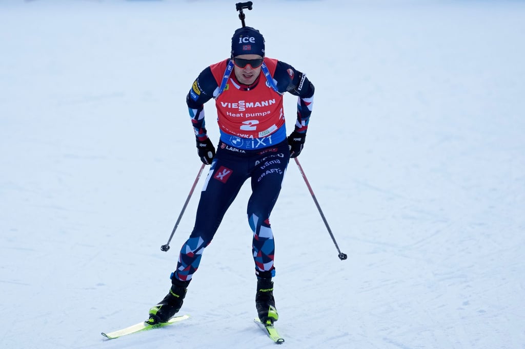 Tarjei Bö aus Norwegen in Aktion.