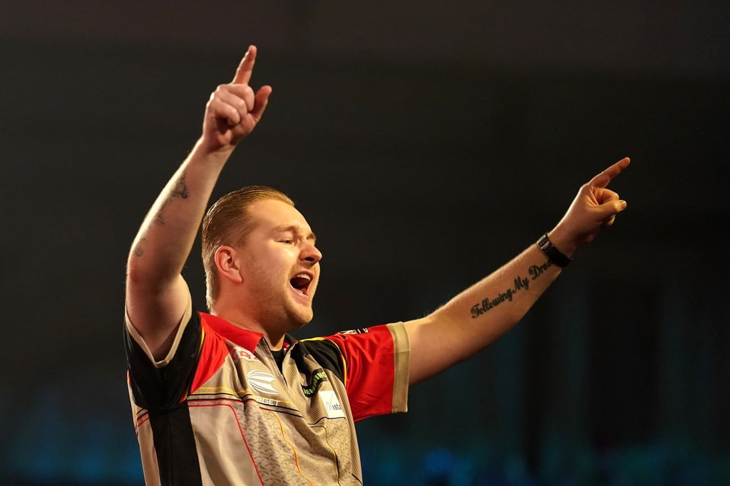 Steht bei der Darts-WM im Halbfinale: Dimitri Van den Bergh.
