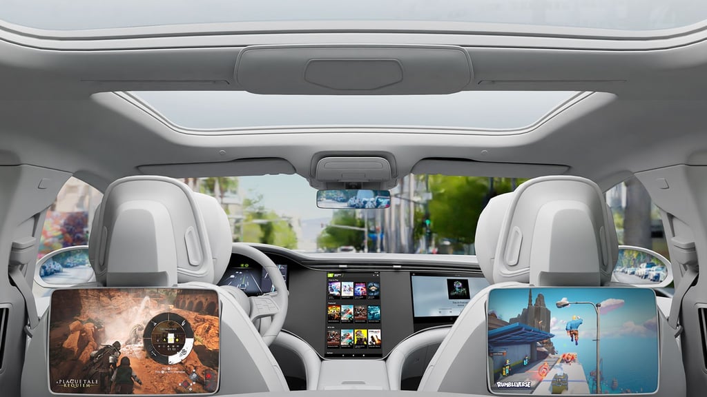 Über Dienste wie Geforce Now könnte man auch unterwegs im Auto spielen - flottes Netz vorausgesetzt.