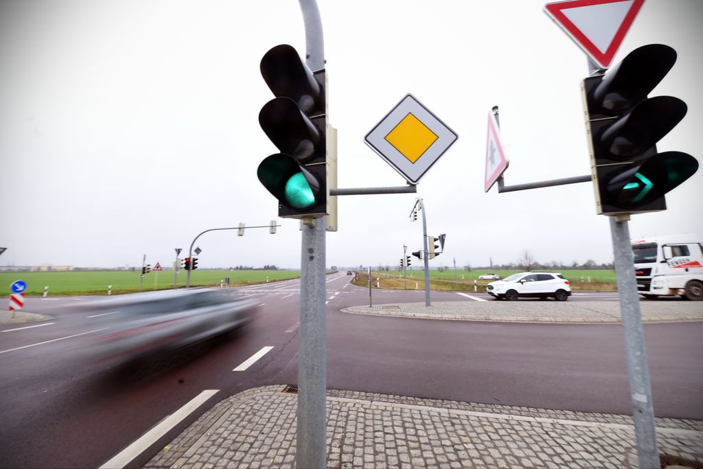 Die umstrittene Unfallkreuzung an der B6n.