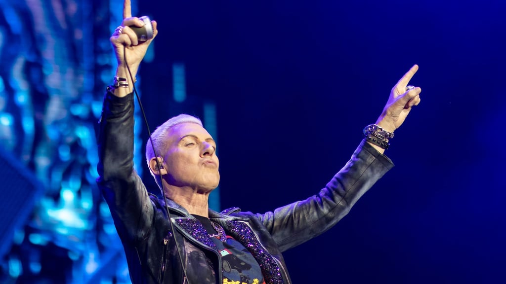 Der Sänger der deutschen Techno-Band Scooter, H.P. Baxxter (Hans Peter Geerdes), steht beim Open-Air-Festival "Rock im Park" auf der Bühne.