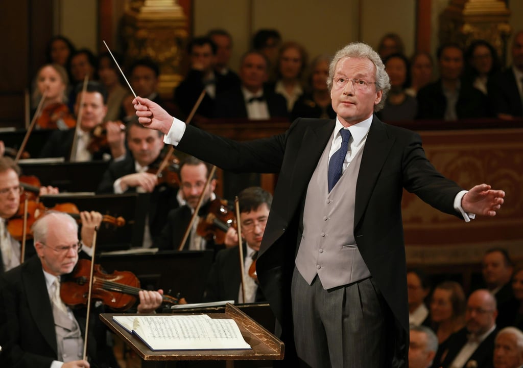 Dirigent Franz Welser-Möst beim Neujahrskonzert der Wiener Philharmoniker.
