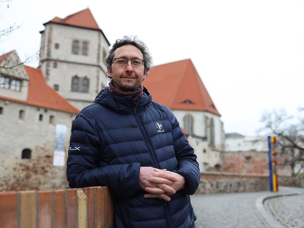 Mag den Bau und das Museum: Veikko Frauenstein schätzt die Moritzburg als einen der besonderen Orte von Halle.